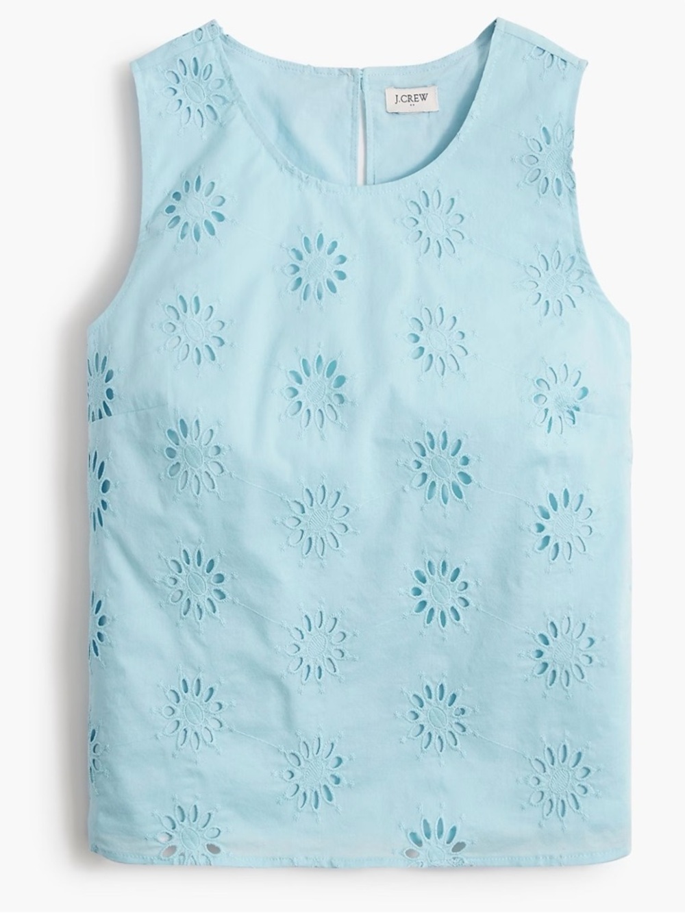 J. Crew Factory blue eyelet shell tank top NWT XXL